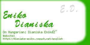 eniko dianiska business card